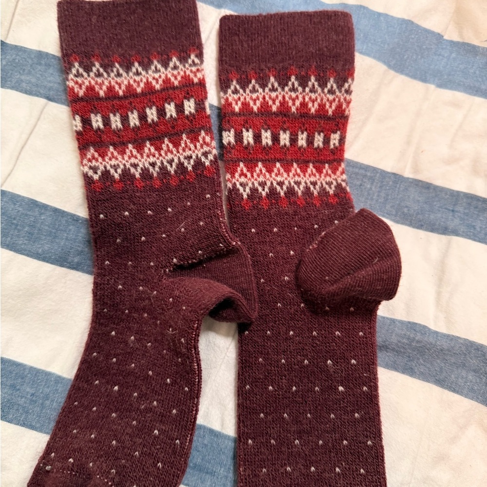Uniqlo Heattech Fair Isle Socks